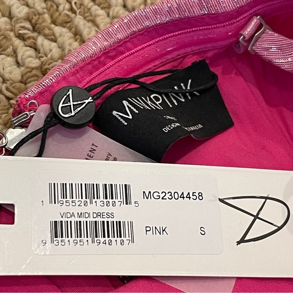 MinkPink Vida Lurex Midi Dress Small NWT - Picture 13 of 15